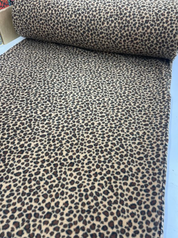 Fine Leopard Print Printed Fleece