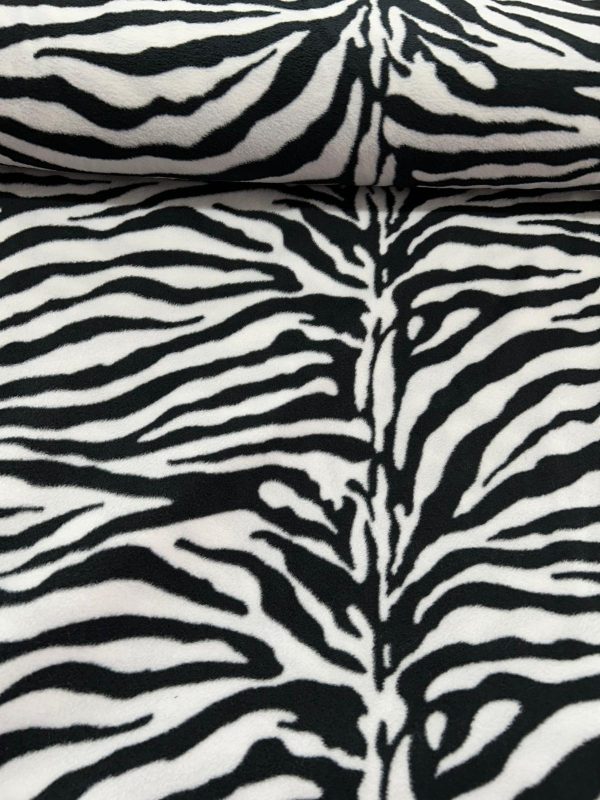 Black and White Printed Fleece